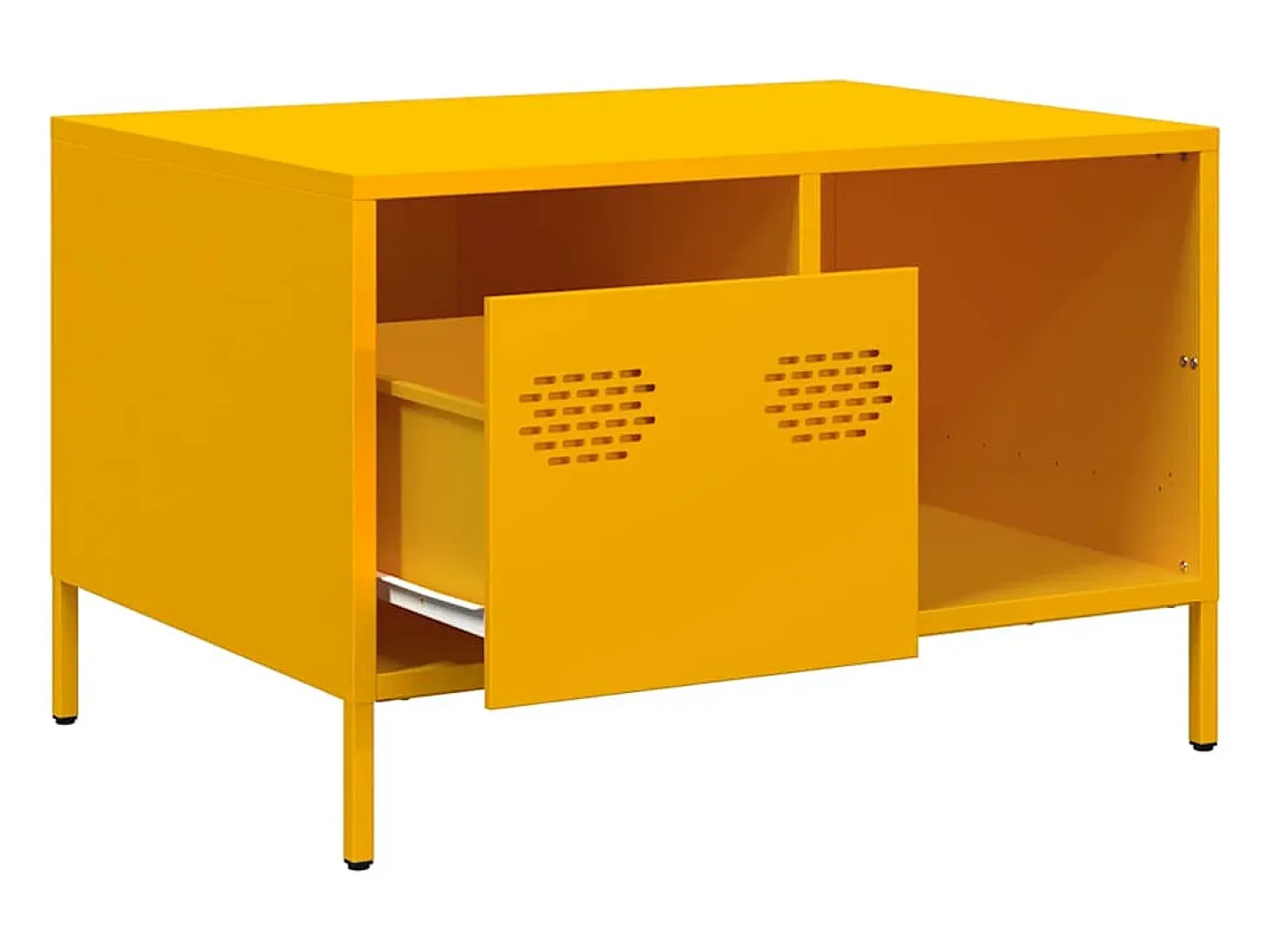 Mesa de centro acero laminado en frío amarillo 68,5x50x43,5 cm