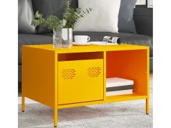 Mesa de centro acero laminado en frío amarillo 68,5x50x43,5 cm