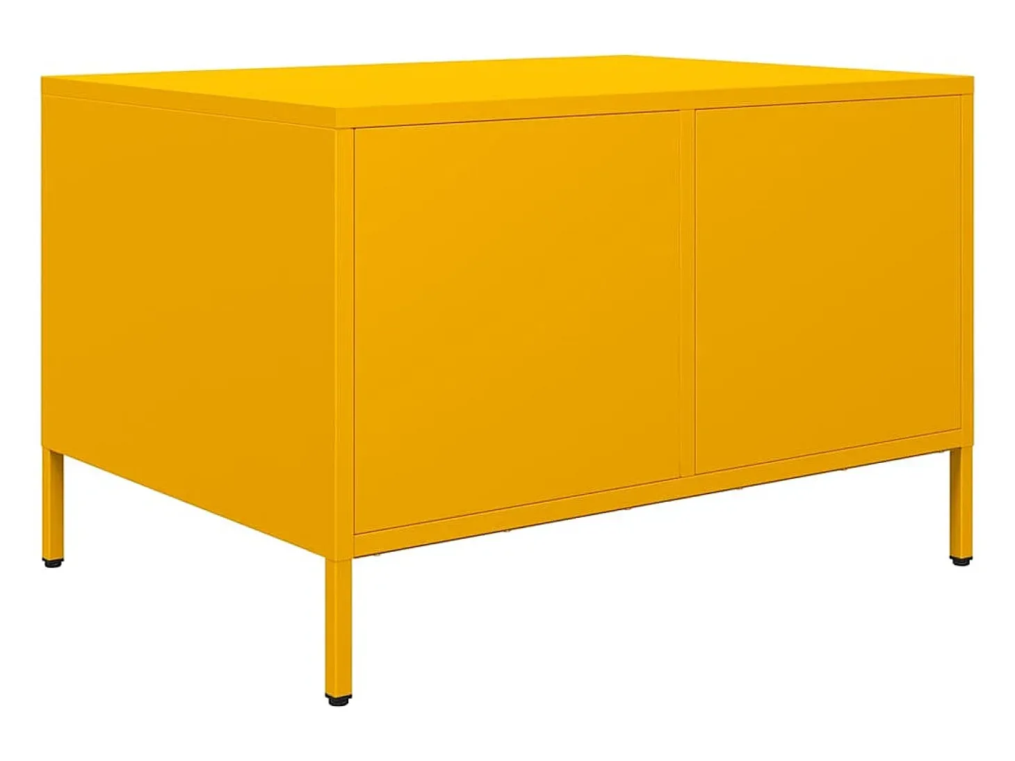 Mesa de centro acero laminado en frío amarillo 68,5x50x43,5 cm