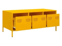 Mesa de centro acero laminado en frío amarillo 101,5x50x43,5 cm