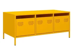 Mesa de centro acero laminado en frío amarillo 101,5x50x43,5 cm