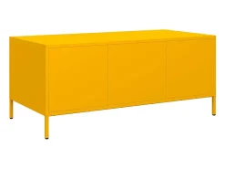 Mesa de centro acero laminado en frío amarillo 101,5x50x43,5 cm