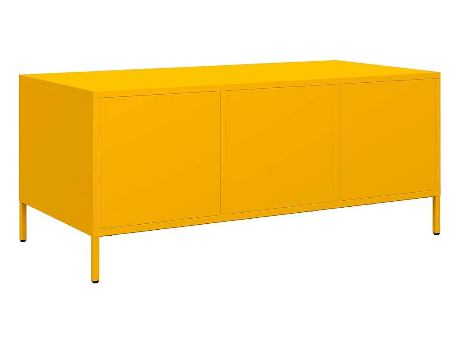 Mesa de centro acero laminado en frío amarillo 101,5x50x43,5 cm