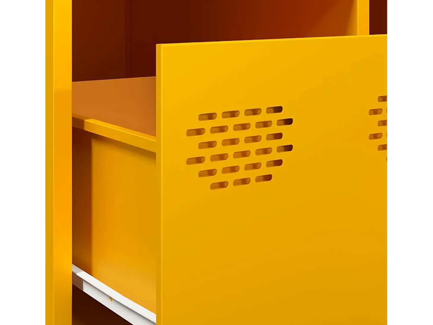 Mesa de centro acero laminado en frío amarillo 101,5x50x43,5 cm