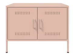 Mesa de centro acero laminado en frío rosa 68x50x50,5 cm