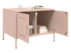 Mesa de centro acero laminado en frío rosa 68x50x50,5 cm