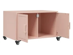 Mesa de centro acero rosa 68x50x43,5 cm