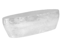 Mesa de centro aluminio martillado 100x50x28 cm plateado
