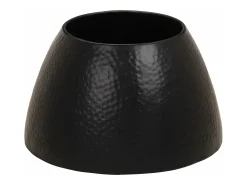 Mesa de centro aluminio martillado latón negro Ø 50x30 cm