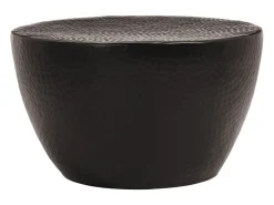 Mesa de centro aluminio martillado latón negro Ø 50x30 cm