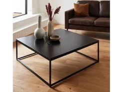 Mesa de centro baja de metal negro
