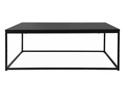 Mesa de centro baja de metal negro