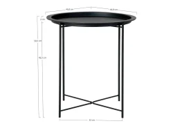 Mesa de Centro Bastia, Negro, 47x47x50 cm, Kendra Home