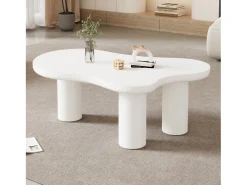 Mesa de centro blanca en forma de nube - Madera MDF y PVC