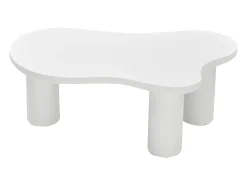 Mesa de centro blanca en forma de nube - Madera MDF y PVC