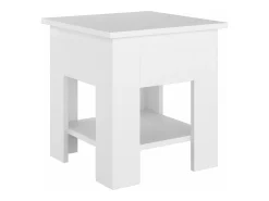 Mesa de centro blanco madera contrachapada 40x40x42 cm