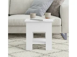 Mesa de centro blanco madera contrachapada 40x40x42 cm