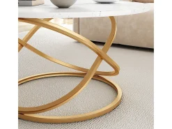 Mesa de centro blanco/oro 79.5x62x46 calgary