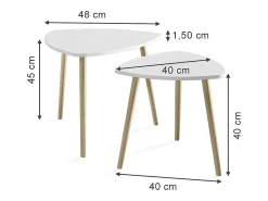 Mesa de centro blanco/sonoma 48x48x45 twino