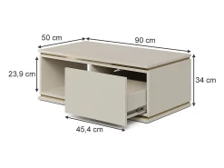 Mesa de centro cachemira 90x50x34 linette