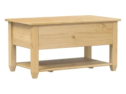 Mesa de centro cajones Corona madera maciza de pino 85x50x45 cm