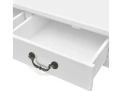 Mesa de centro clásica con 4 cajones blanca