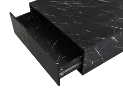 Mesa de centro con 2 cajones en MDF - Efecto mármol negro - ANTRIM de Pascal Morabito