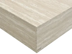 Mesa de centro con 2 cajones en MDF - Efecto travertino beige - ANTRIM by Pascal Morabito