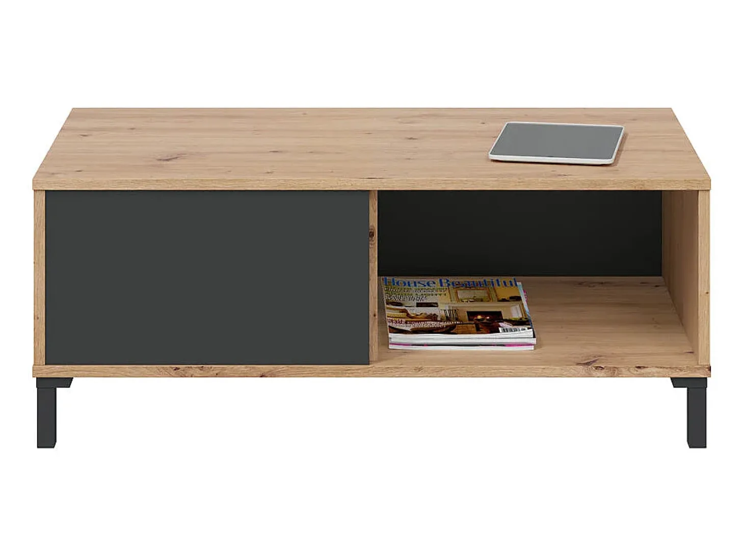 Mesa de centro con 2 compartimentos de almacenamiento - L100 cm - Brooklyn