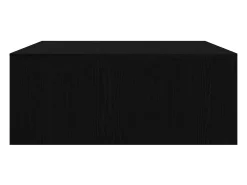 Mesa de centro con cajones roble negro 100x100x40 cm