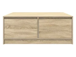 Mesa de centro con cajones roble Sonoma 100x100x40 cm