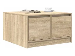 Mesa de centro con cajones roble Sonoma 70,5x70x40 cm
