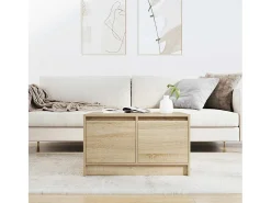 Mesa de centro con cajones roble Sonoma 70,5x70x40 cm