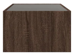 Mesa de centro con Infinity LED marrón roble 90x50x30 cm