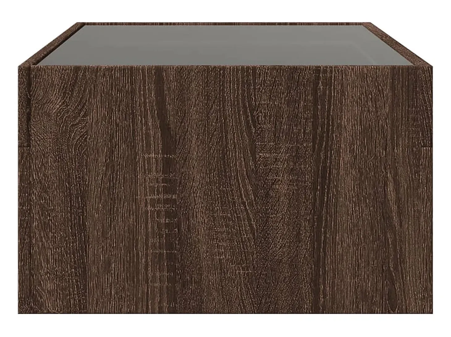 Mesa de centro con Infinity LED marrón roble 90x50x30 cm