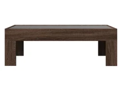 Mesa de centro con Infinity LED marrón roble 90x50x30 cm