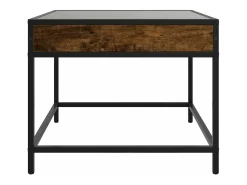 Mesa de centro con Infinity LED roble ahumado 50x50x41 cm