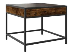 Mesa de centro con Infinity LED roble ahumado 50x50x41 cm