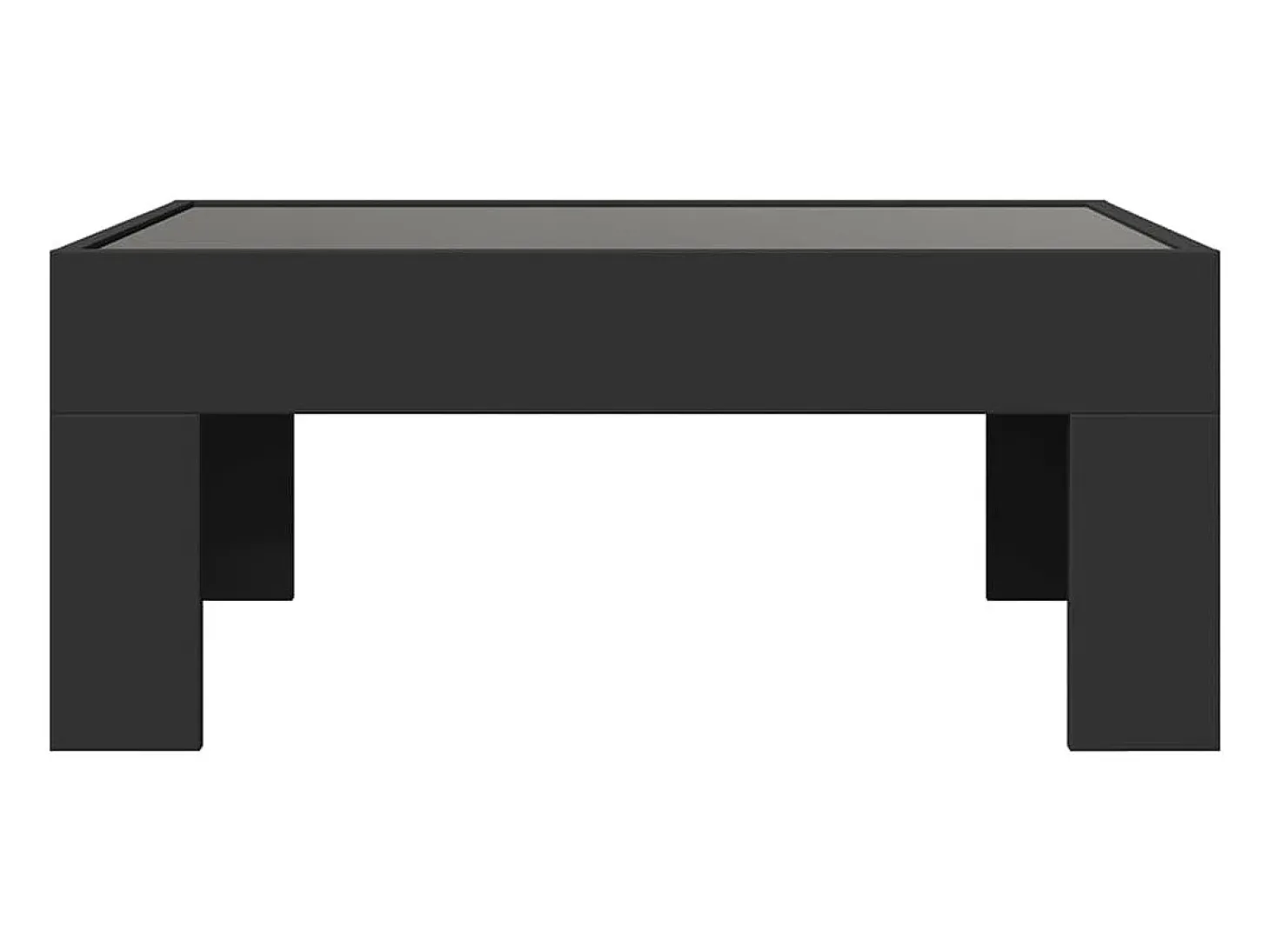 Mesa de centro con Infinity LED negro 70x50x30 cm