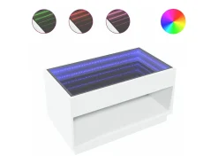 Mesa de centro con Infinity LED blanco 90x50x50 cm