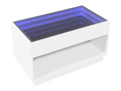 Mesa de centro con Infinity LED blanco 90x50x50 cm