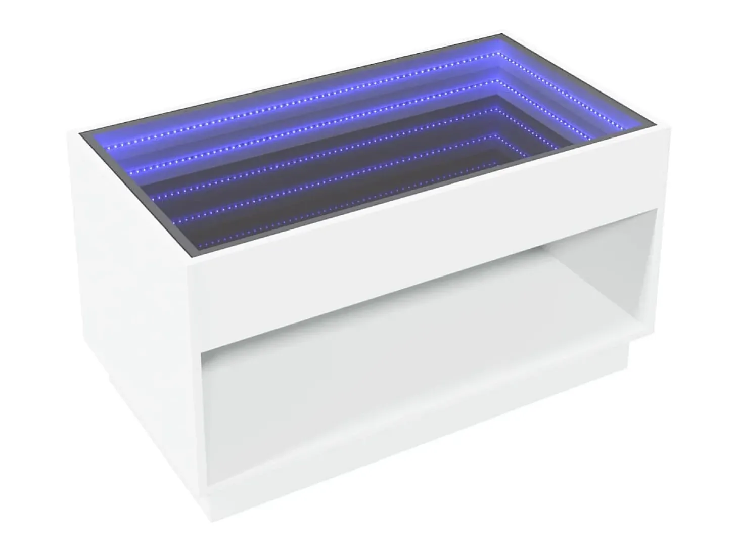 Mesa de centro con Infinity LED blanco 90x50x50 cm