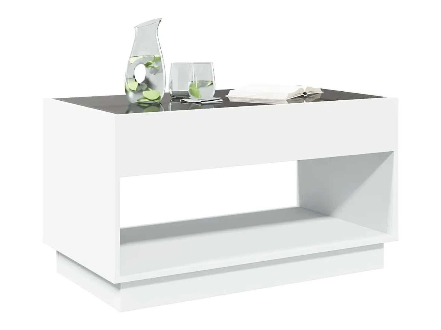 Mesa de centro con Infinity LED blanco 90x50x50 cm