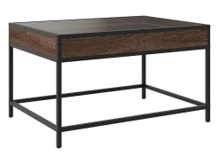 Mesa de centro con Infinity LED marrón roble 70x50x41 cm