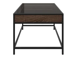 Mesa de centro con Infinity LED marrón roble 70x50x41 cm
