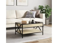Mesa de centro con Infinity LED roble Sonoma 70x50x38 cm
