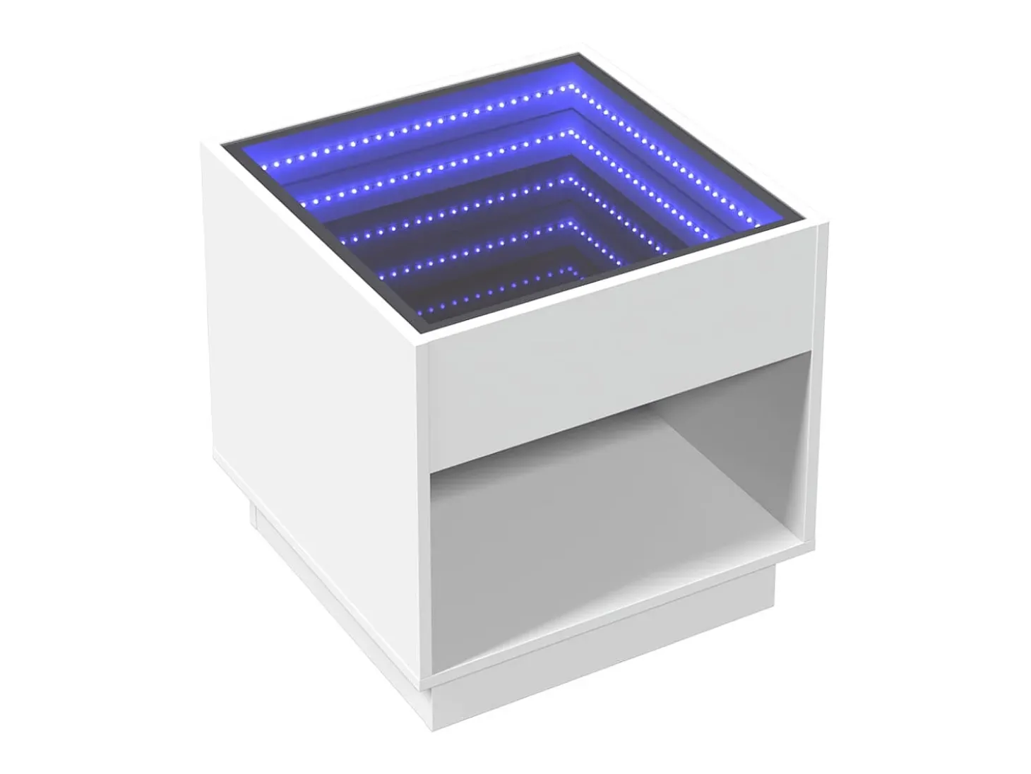 Mesa de centro con Infinity LED blanco 50x50x50 cm