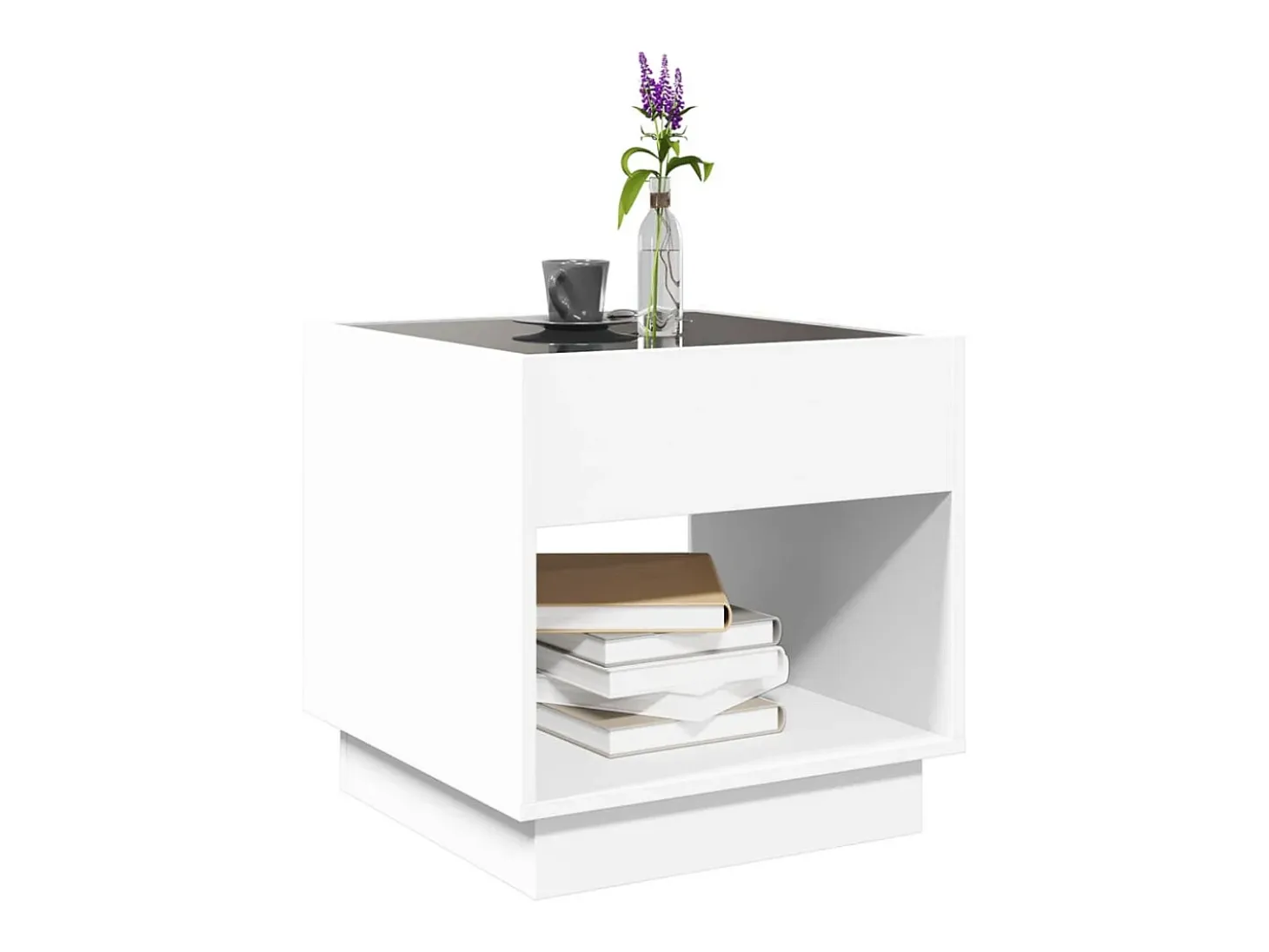 Mesa de centro con Infinity LED blanco 50x50x50 cm