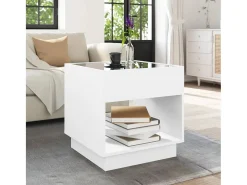 Mesa de centro con Infinity LED blanco 50x50x50 cm
