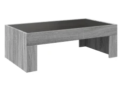 Mesa de centro con Infinity LED gris Sonoma 90x50x30 cm